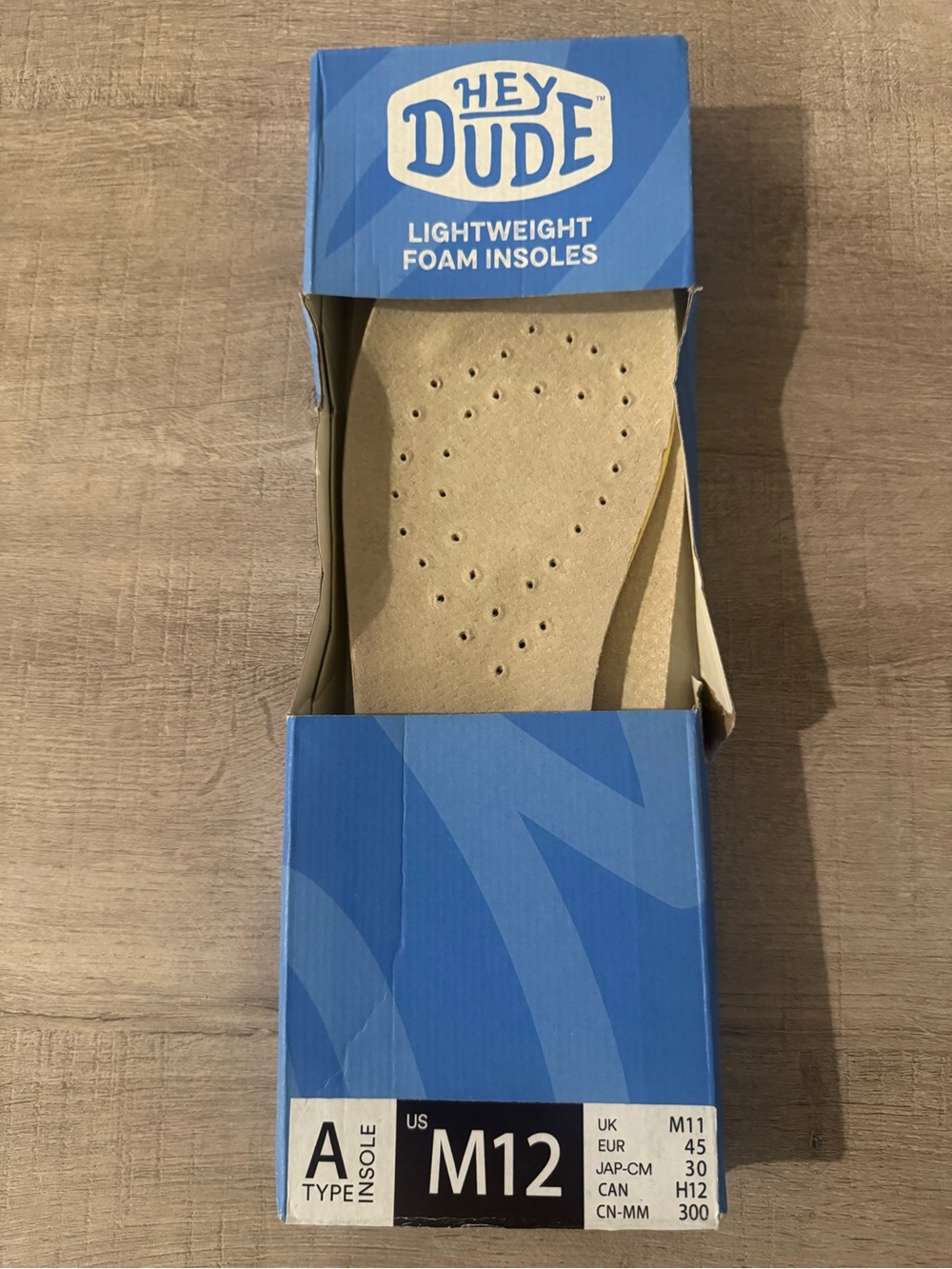 Hey Dude Cream Faux Shearling Lightweight Foam Insoles | Size M12 / EU 45 NWT